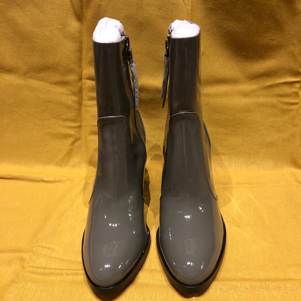 Splendid Roselyn Patent Stacked Heel Sock Boots - Picture 2 of 8